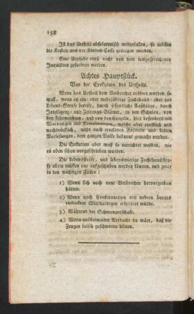 Achtes Hauptstück. Von der Exekution des Urtheils