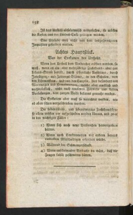 Achtes Hauptstück. Von der Exekution des Urtheils