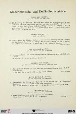 Niederländische und Holländische Meister (Nr. 67-90)