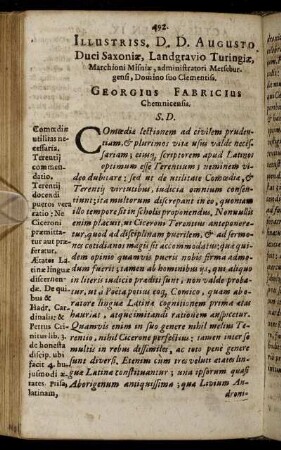 Illustriss. D. D. Augusto Duci Saxoniae ...
