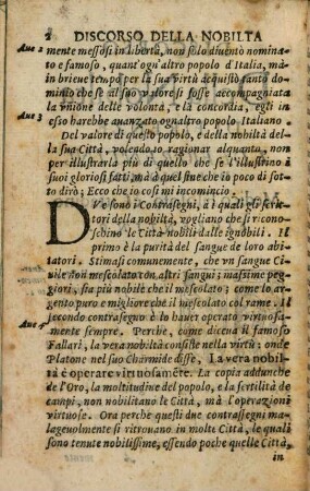 Discorso della nobiltà di Firenze, e de' Fiorentini