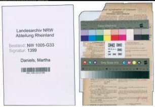 Entnazifizierung Martha Daniels , geb. 15.04.1886 (Direktorin)