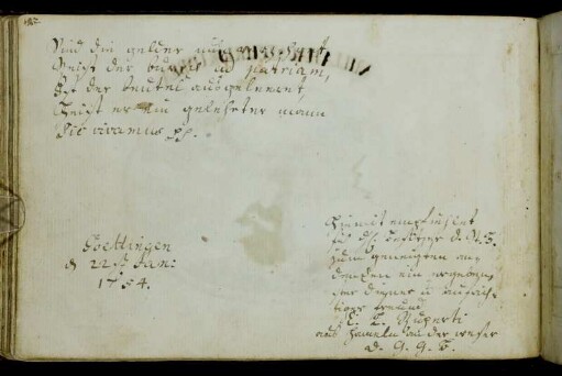 Carl Conrad Ludwig Ruperti. Göttingen, 22.1.1754.