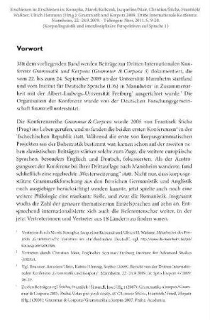 Vorwort / Preface
