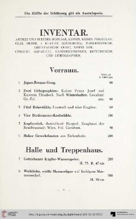 Halle und Treppenhaus (Nr. 7-30)