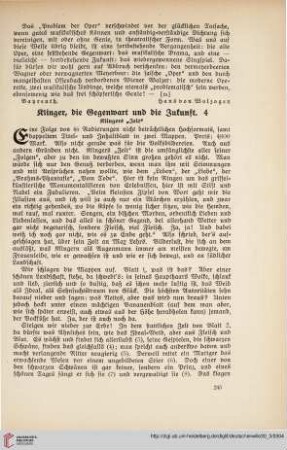 30: Klinger, die Gegenwart und die Zukunft, 4 : Klingers "Zelt"