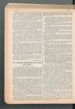 ¬Die¬ katholische Wochenschrift für Politik und Kultur