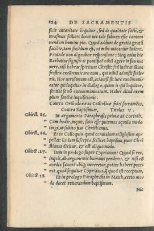 Contra Baptismum. Titulus V.
