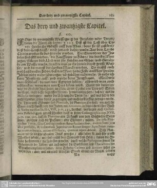 Das drey und zwantzigste Capitel