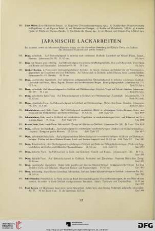 Japanische Lackarbeiten (Nr. 586-637)