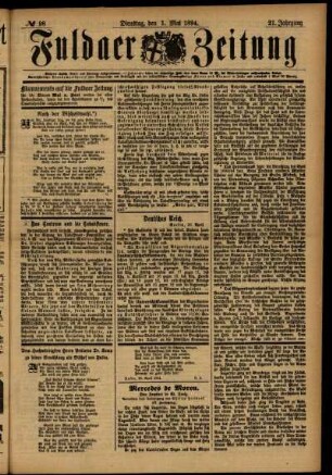 Ausgabe vom Dienstag, den 01. Mai 1894.