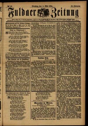 Ausgabe vom Dienstag, den 01. Mai 1894.