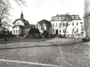Dresden-Friedrichstadt, Friedrichstraße 41. Pathologisches Institut "Georg Schmorl" (um 1895). Ansicht mit Kapelle und Hörsaal