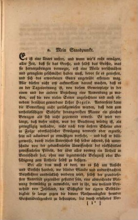 Ueber Sein, Werden und Nichts : Eine excursion über 4 Paragraphen in Hegels Encyklopädie. 1. (1833). - 80 S.