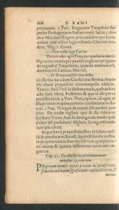 Cap. 22, De ellipsi praepositionum in nominibus oppidorum.