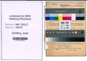 Entnazifizierung Josef Schilling, geb. 19.09.1893 (Angestellter)