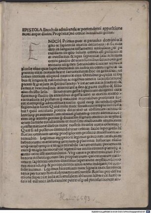 Epistula Enoch de admiranda ac portendenti apparitione novi atque divini prophetae ad omne humanum genus