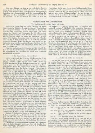 739-746 Gottesdienst und Gemeinschaft