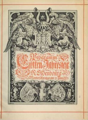 Programm zum ... Jahresfest der Firma R. Oldenbourg. 11. 1885, 27. Juni