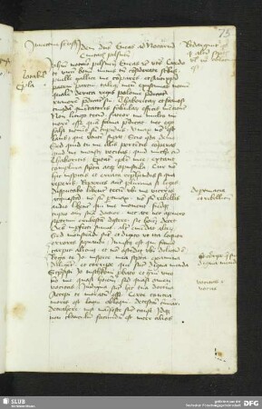 75r-75v: Eneas Silvius an Johann, Notar von Pilsen [26.6.1447]
