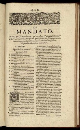 De Mandato.