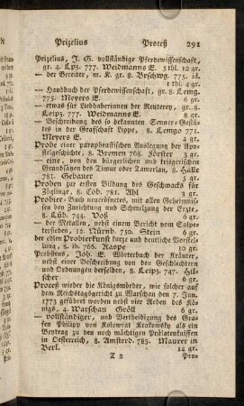 291-304, Prizelius - Pyrmonter