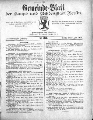 1904,30: No. 30, 24. Juli 1904