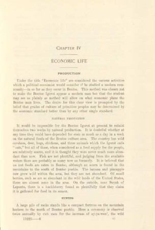 Chapter IV. Economic life