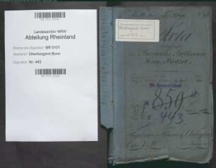 Brasse, Hermann 09.06.1832 - 25.10.1873; Bergmeister; Prüfungs- und Personalakte Band 1