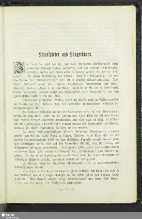 Schauspieler und Sängerinnen