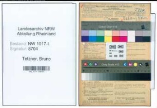 Entnazifizierung Bruno Tetzner , geb. 18.10.1893 (Druckereileiter)