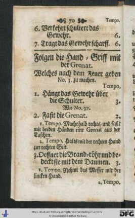 Folgen die Hand-Griff mit der Grenat.