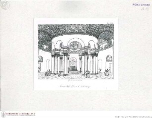 Inneres von Santa Costanza (Taf. XVI aus G. Fontana, "Raccolta delle migliori chiese di Roma e suburbane espresse in tavole disegnate ed incise da G. Fontana", vol.III, Rom 1838)