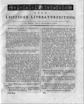 1803-09-09 : 31. Stück