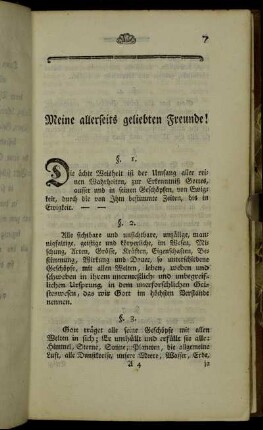 Meine allerseits geliebten Freunde!