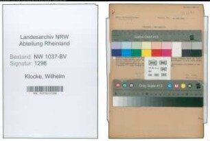 Entnazifizierung Wilhelm Klocke , geb. 24.07.1911 (Stadtassistent)
