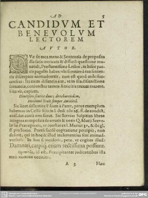 Ad Candidum Et Benevolum Lectorem