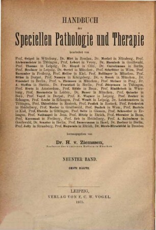 Handbuch der Krankheiten des Harnapparates. 1