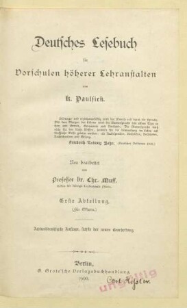 Abteilung 1, [Schülerband]: (Für Oktava)
