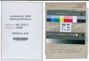 Entnazifizierung Emil Dahlhaus , geb. 28.08.1904 (Arbeiter)
