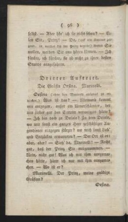 Dritter Auftritt. Die Gräfin Orsina. Marinelli.