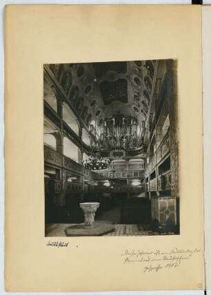 Stadtkirche, Buttstädt: Innenansicht (aus: Skizzen- und Fotoalbum 23)