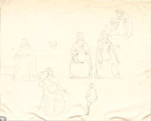 Lange, Ludwig; Lange - Archiv: XII.3 Malereien, vorw. figürlich (it. Renaissance) - Figuren (Ansichten, Detail)
