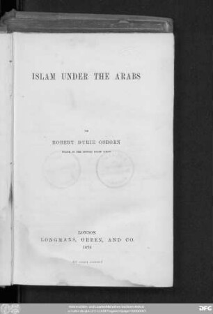 Islam under the Arabs