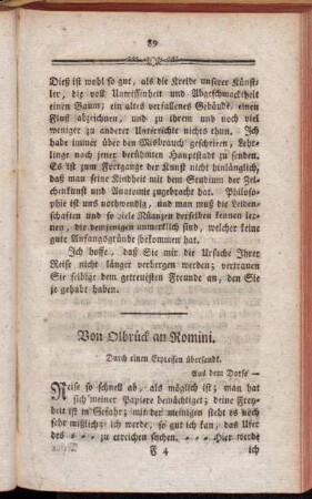 Von Olbrück an Romini.