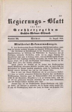 Nr. 21 : 23. August 1848