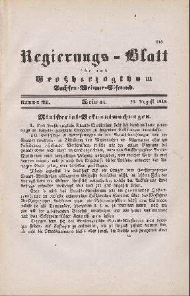 Nr. 21 : 23. August 1848