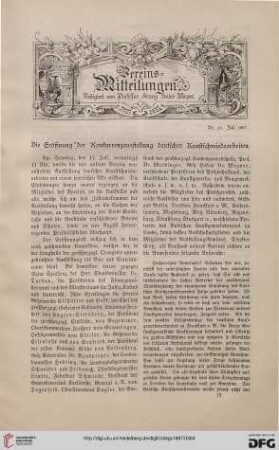 Vereinsmitteilungen Nr. 10 (Juli 1887)