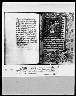 Liber precum: folio ?, Christus als Schmerzensmann