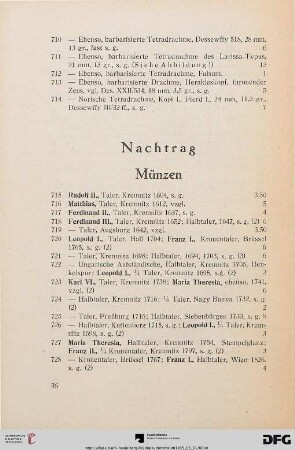 [Nachtrag] (Nr. 715-799)